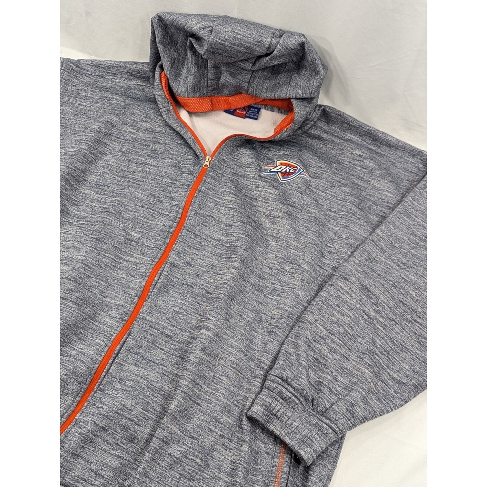 Majestic OKC Thunder 4XL nba hoodie‎ zip up Thick long sleeve sweater